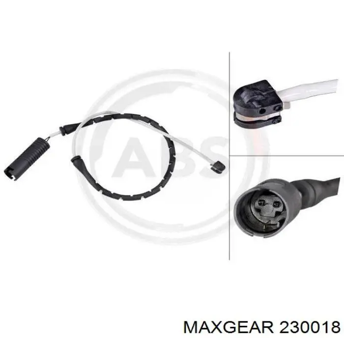 230018 Maxgear contacto de aviso, desgaste de los frenos