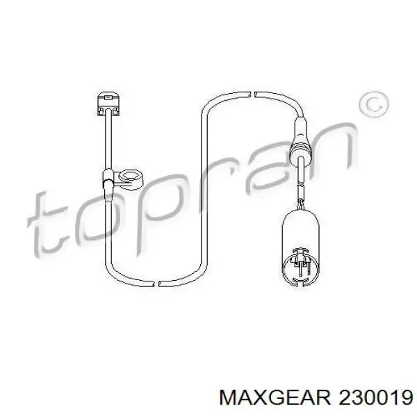 230019 Maxgear contacto de aviso, desgaste de los frenos, trasero