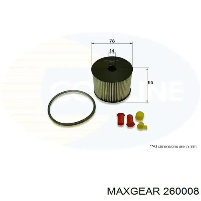 260008 Maxgear filtro de combustible