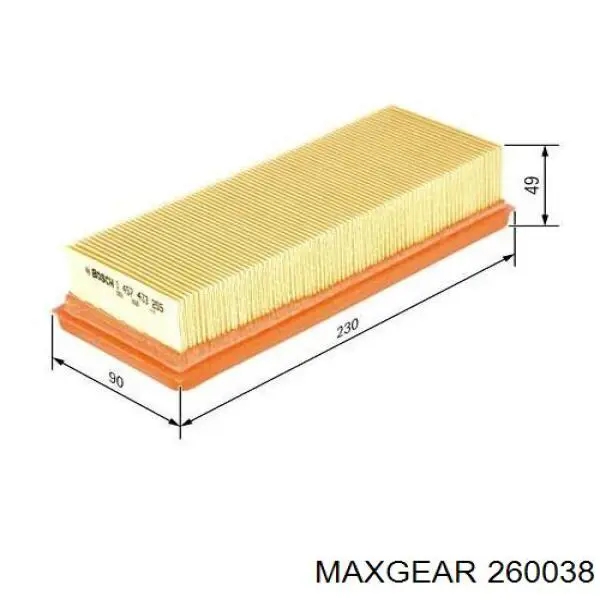 EAF300510 Open Parts Filtro de aire de motor