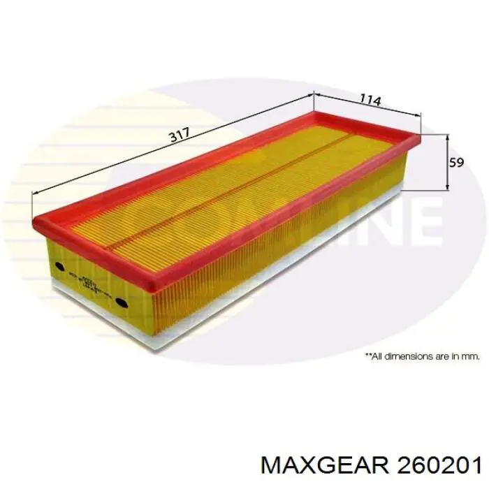 26-0201 Maxgear filtro de aire