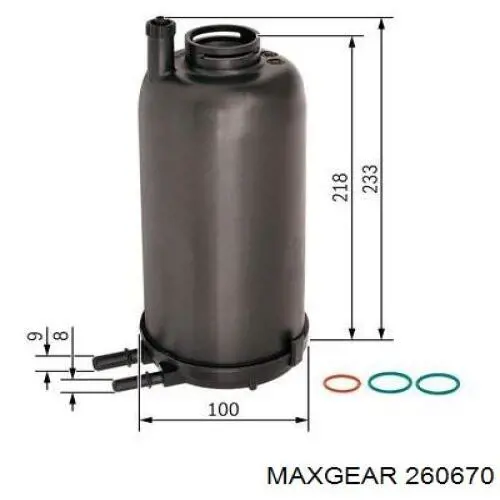 26-0670 Maxgear filtro combustible