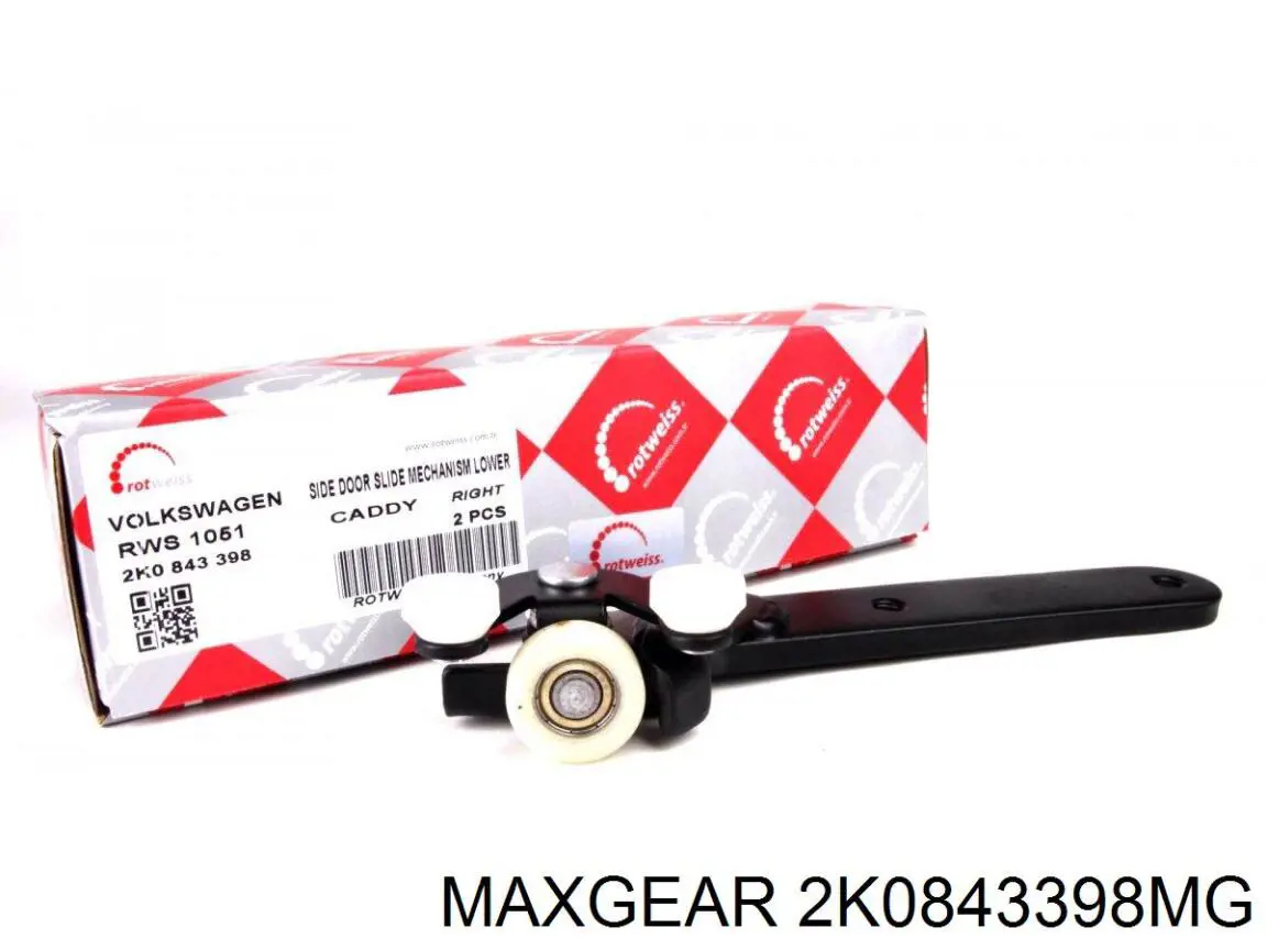 2K0843398MG Maxgear Rodillo inferior derecho de puerta corrediza