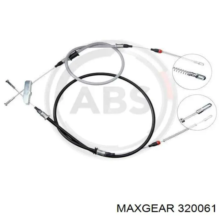 32-0061 Maxgear cable de freno de mano trasero derecho/izquierdo