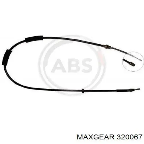 320067 Maxgear cable de freno de mano trasero derecho/izquierdo