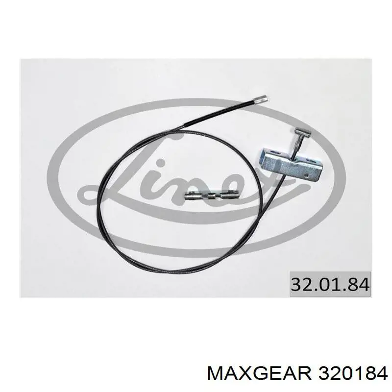 32-0184 Maxgear cable de freno de mano trasero derecho/izquierdo