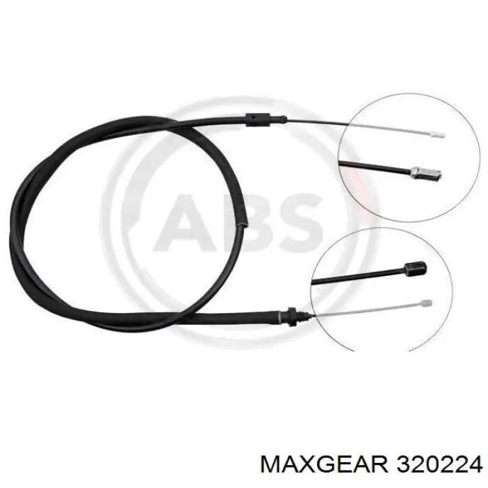 32-0224 Maxgear cable de freno de mano trasero derecho