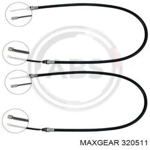 32-0511 Maxgear cable de freno de mano trasero derecho/izquierdo