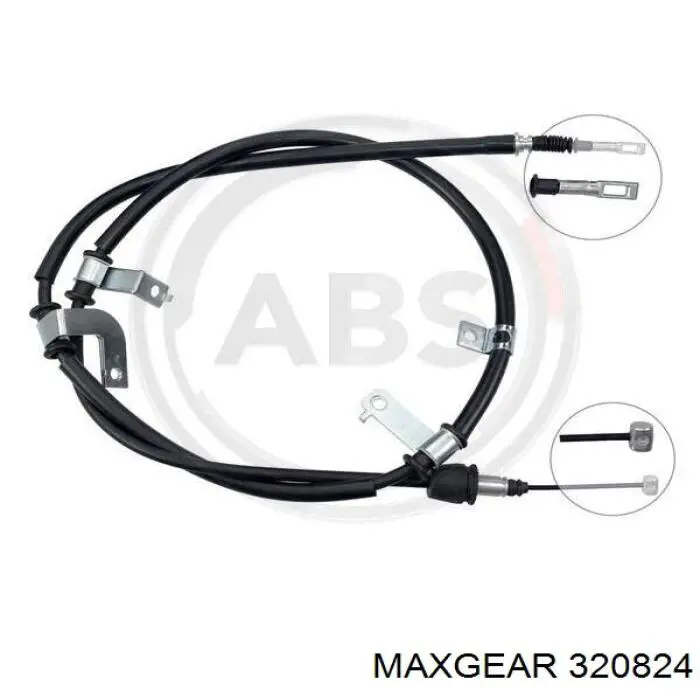 32-0824 Maxgear cable de freno de mano trasero izquierdo