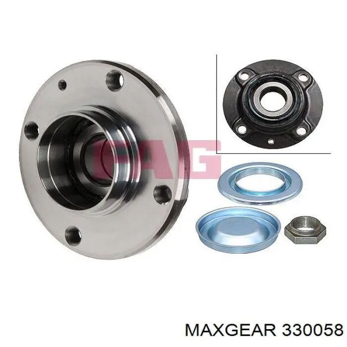 Cubo de rueda trasero TGB12894 SNR