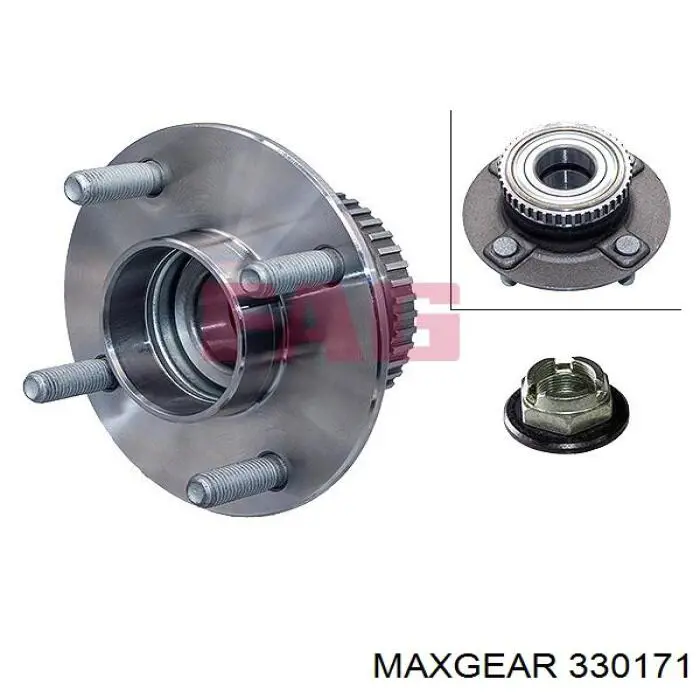 33-0171 Maxgear cubo de rueda trasero