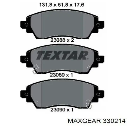 33-0214 Maxgear cojinete de rueda delantero