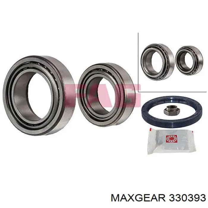 33-0393 Maxgear cojinete de rueda delantero