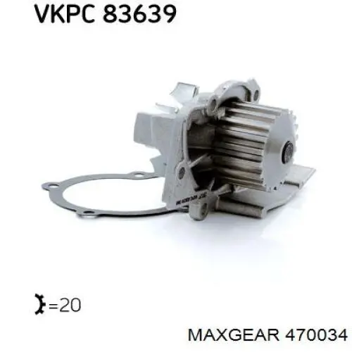 Bomba de agua Peugeot 406 8B