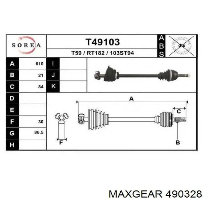 Semieje delantero izquierdo Renault (RVI) 7701351801 precio, desde 84,22 EUR