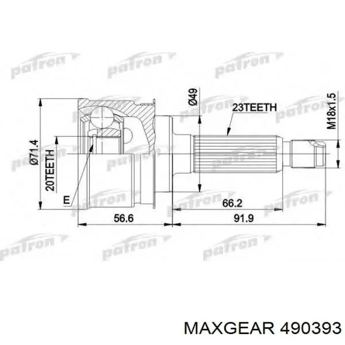 49-0393 Maxgear junta homocinética exterior delantera