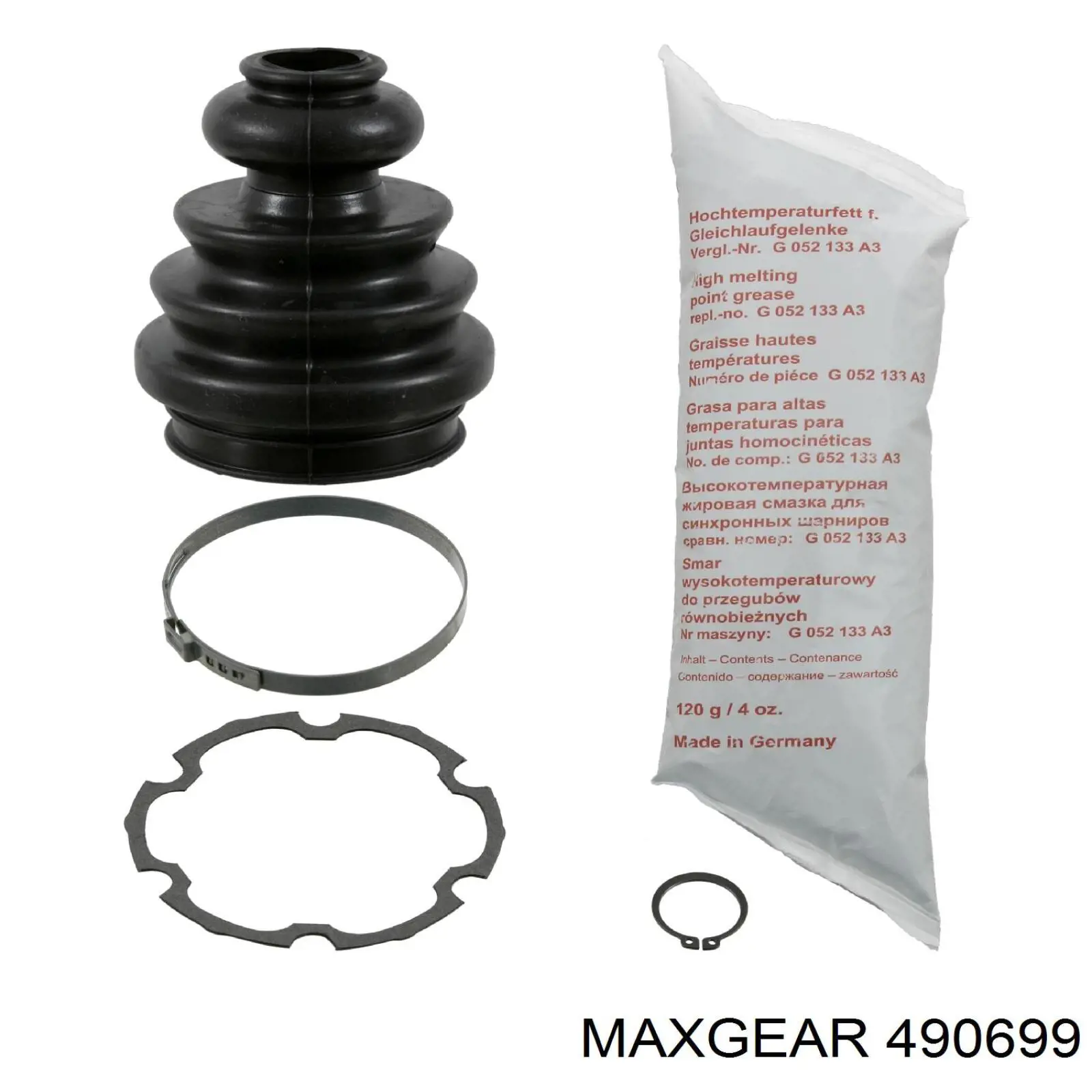 49-0699 Maxgear fuelle, árbol de transmisión delantero interior