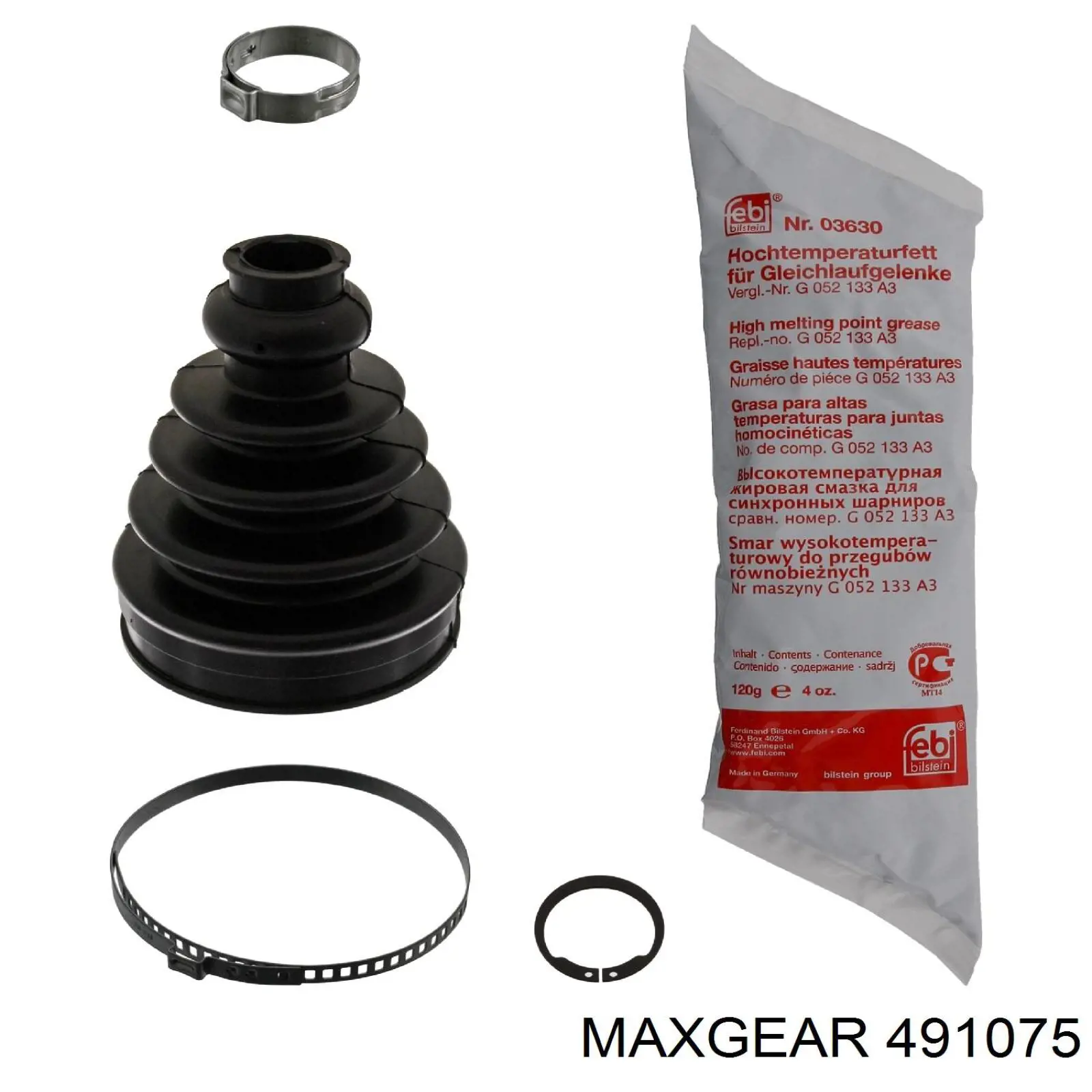 49-1075 Maxgear fuelle, árbol de transmisión delantero interior