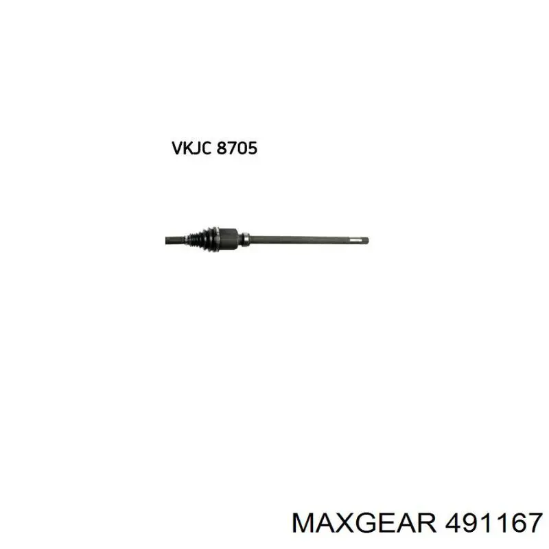 49-1167 Maxgear árbol de transmisión delantero derecho