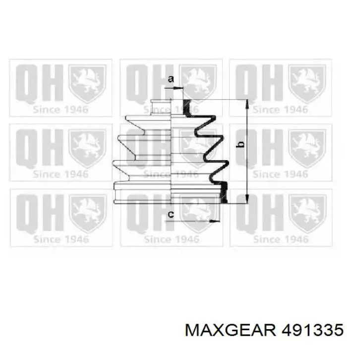 491335 Maxgear fuelle, árbol de transmisión delantero exterior