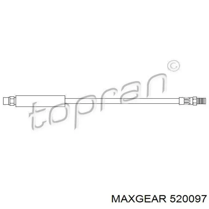 52-0097 Maxgear tubo flexible de frenos trasero