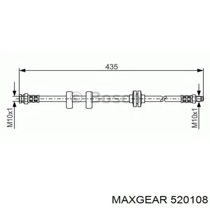 52-0108 Maxgear latiguillo de freno delantero