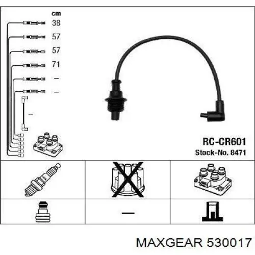 530017 Maxgear cables de bujías