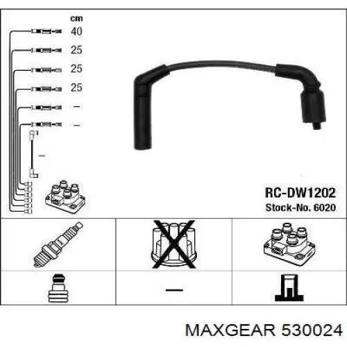 53-0024 Maxgear juego de cables de encendido