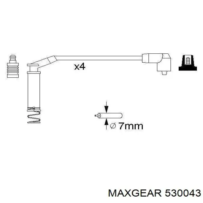 53-0043 Maxgear juego de cables de encendido