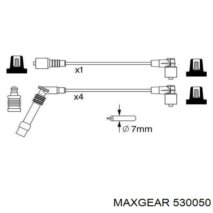 53-0050 Maxgear juego de cables de encendido