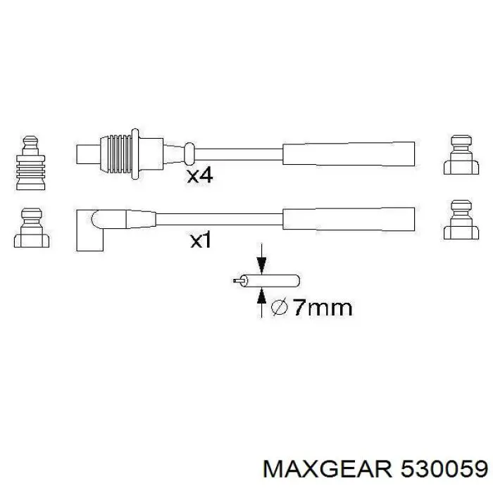 530059 Maxgear cables de bujías