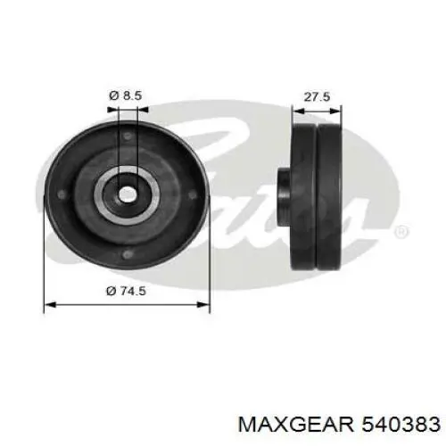 54-0383 Maxgear rodillo intermedio de correa dentada