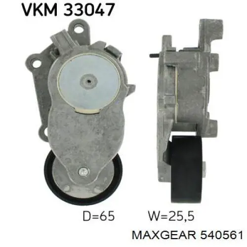 Tensor de correa, correa poli V Peugeot 208 CA, CC