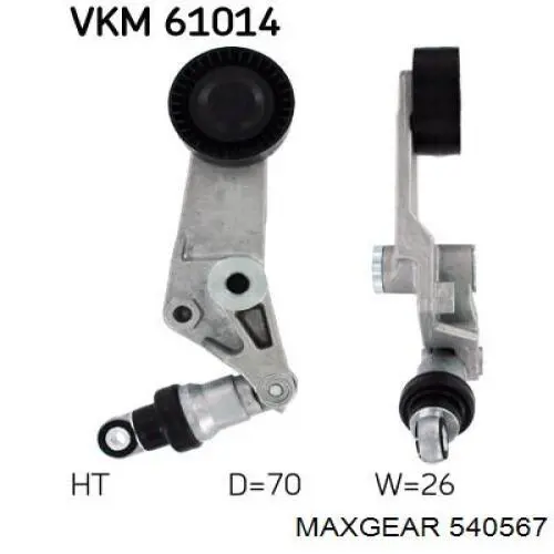 Tensor de correa, correa poli V Toyota Corolla E12