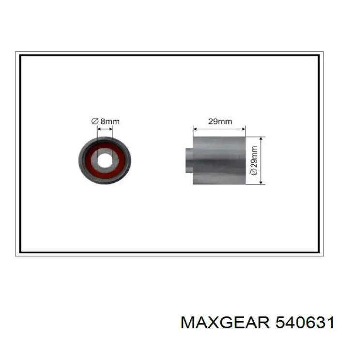 54-0631 Maxgear rodillo intermedio de correa dentada