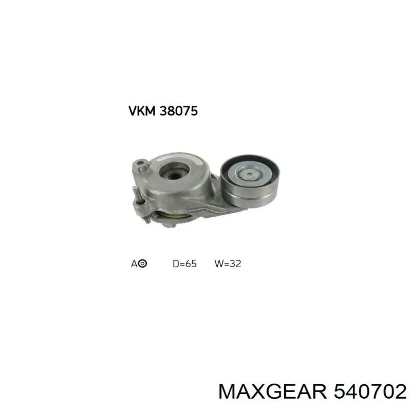 54-0702 Maxgear tensor de correa, correa poli v