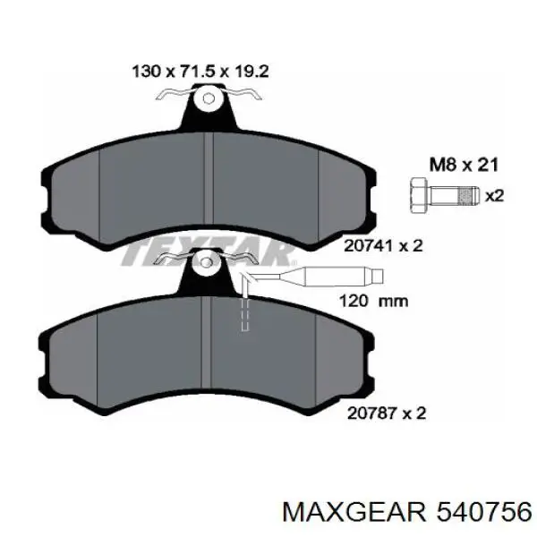 540756 Maxgear tensor de correa de el amortiguador