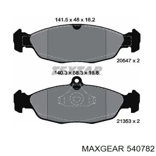 54-0782 Maxgear tensor de cadena de bomba de aceite