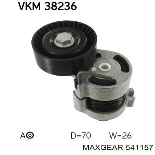 54-1157 Maxgear tensor de correa, correa poli v