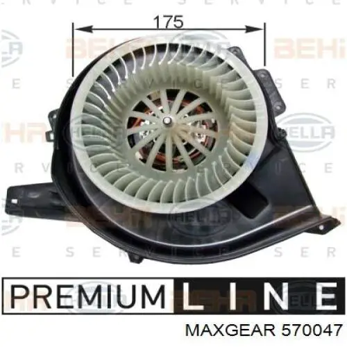 57-0047 Maxgear motor eléctrico, ventilador habitáculo