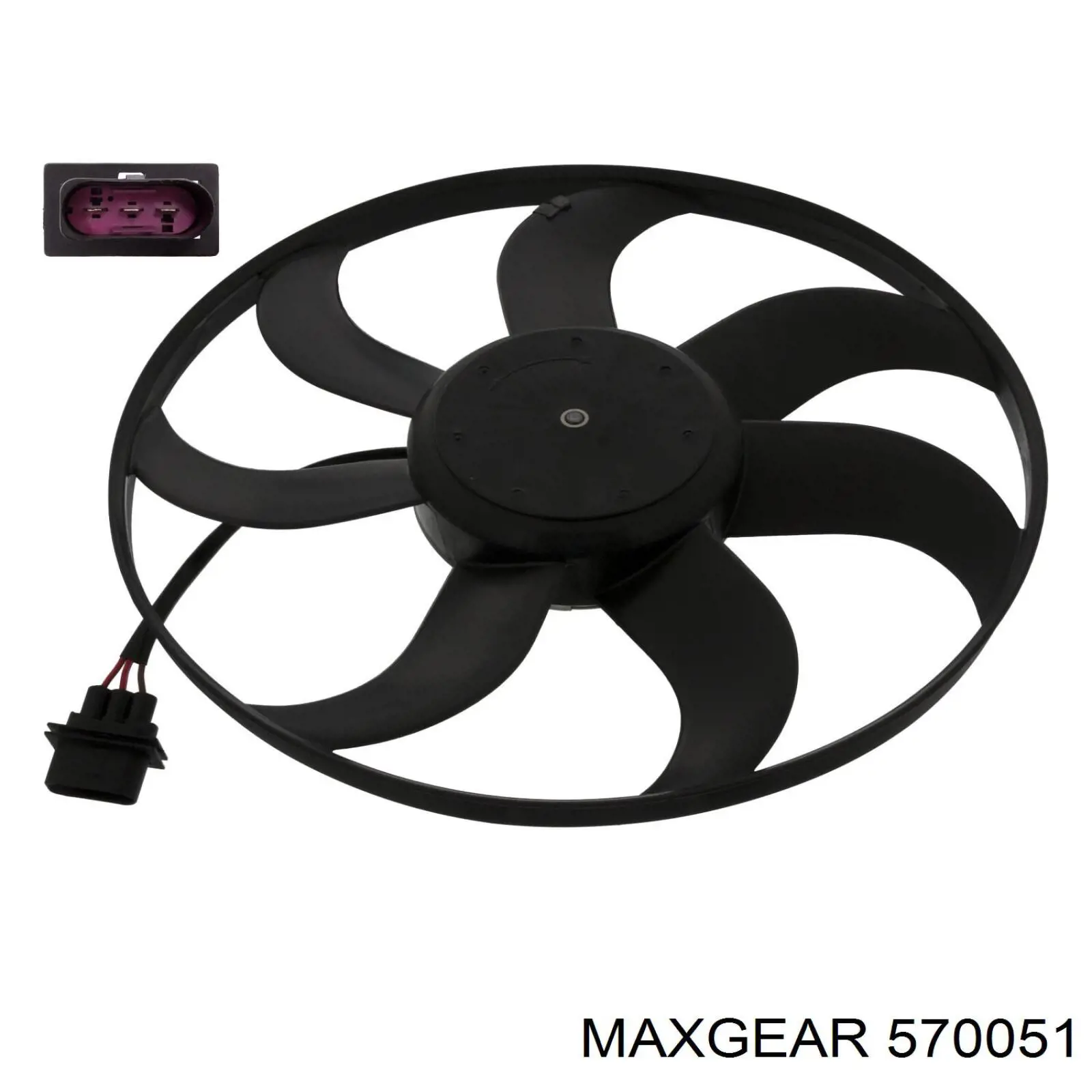 57-0051 Maxgear ventilador (rodete +motor refrigeración del motor con electromotor completo)