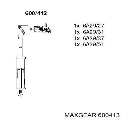 600413 Maxgear muelle de suspensión eje delantero