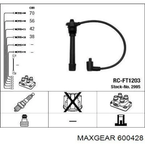 600428 Maxgear muelle de suspensión eje trasero