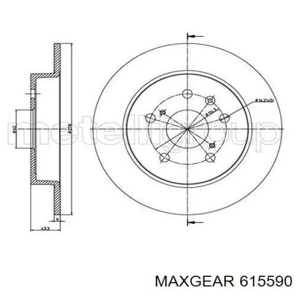 61-5590 Maxgear cilindro esclavo de el embrague cojinete de liberacion