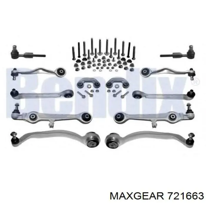 Kit de brazo de suspensión delantera 721663 Maxgear