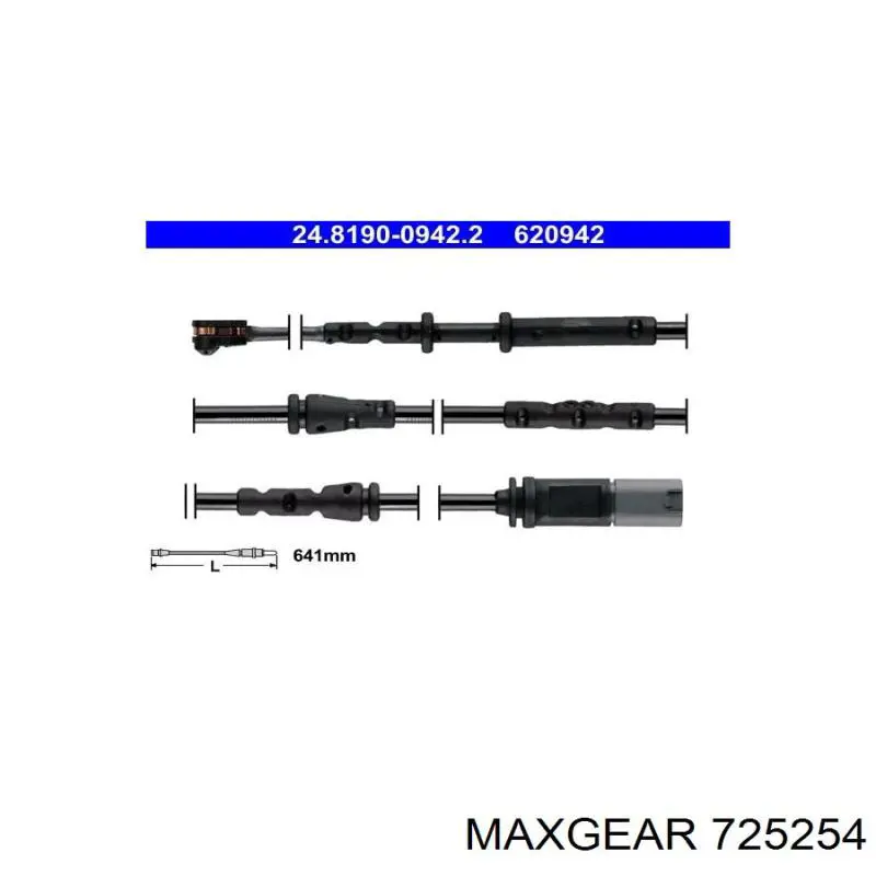 72-5254 Maxgear barra oscilante, suspensión de ruedas delantera, inferior derecha