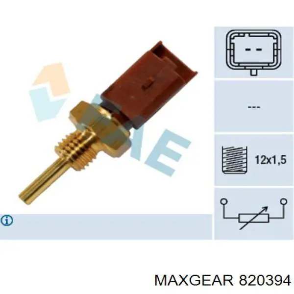 82-0394 Maxgear pinza de freno trasero derecho