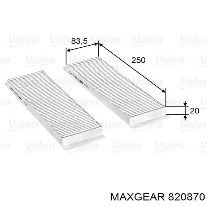 82-0870 Maxgear pinza de freno delantera derecha