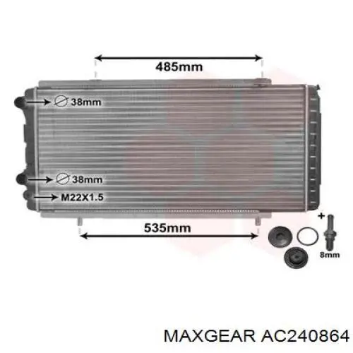 CR 34 000S Knecht-Mahle radiador refrigeración del motor