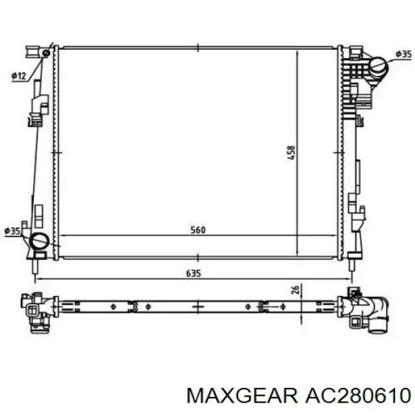 AC280610 Maxgear radiador